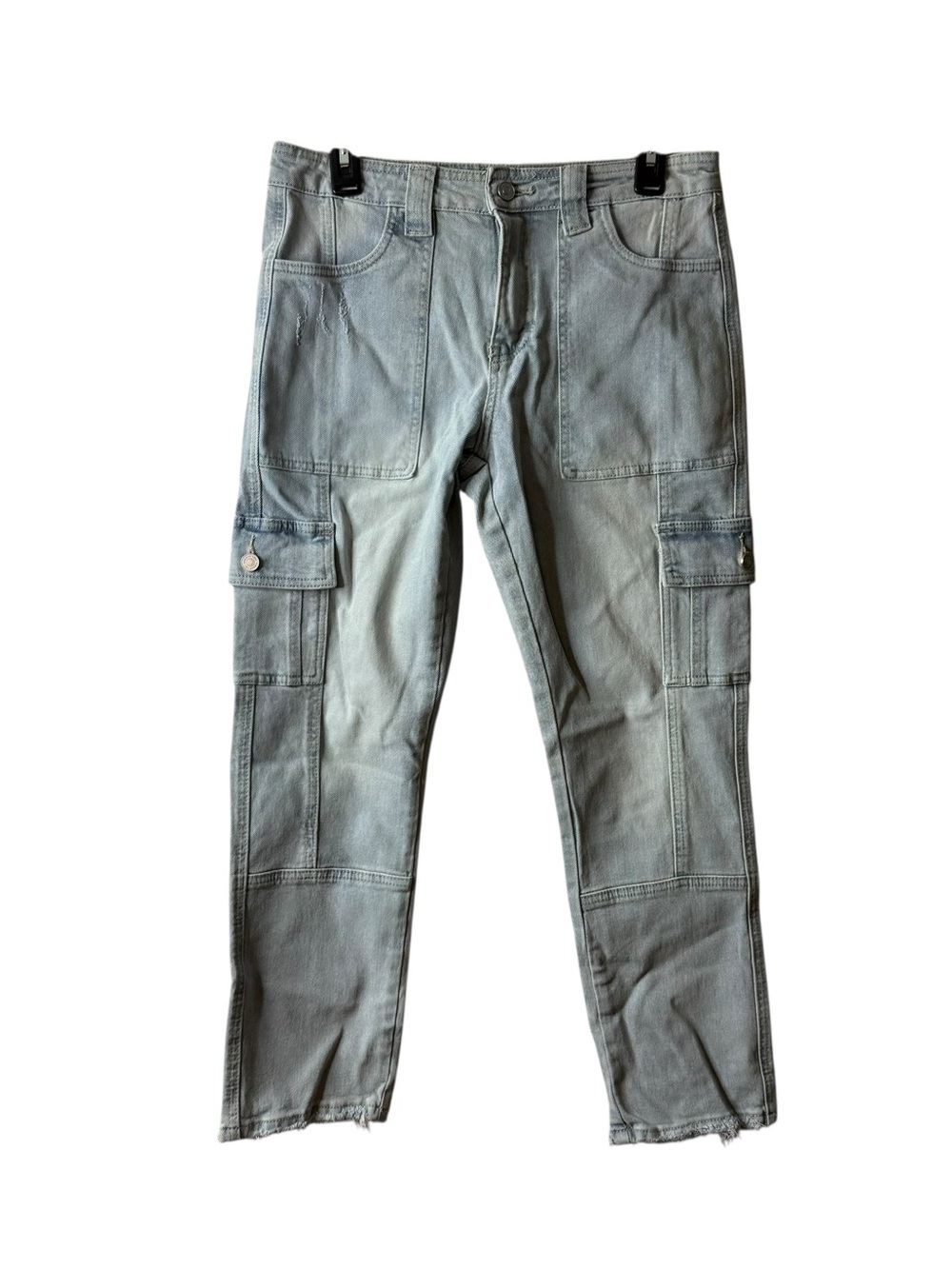 Kancan Light Wash Cargo Utility Denim Jeans 7 27
